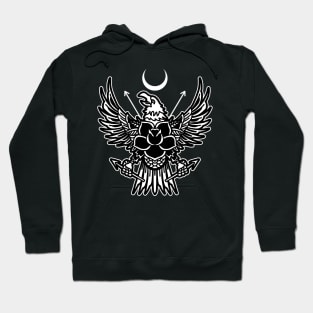 rose and eagle Hoodie